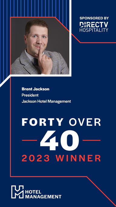 Award notice featuring a headshot of Brent Jackson and text 